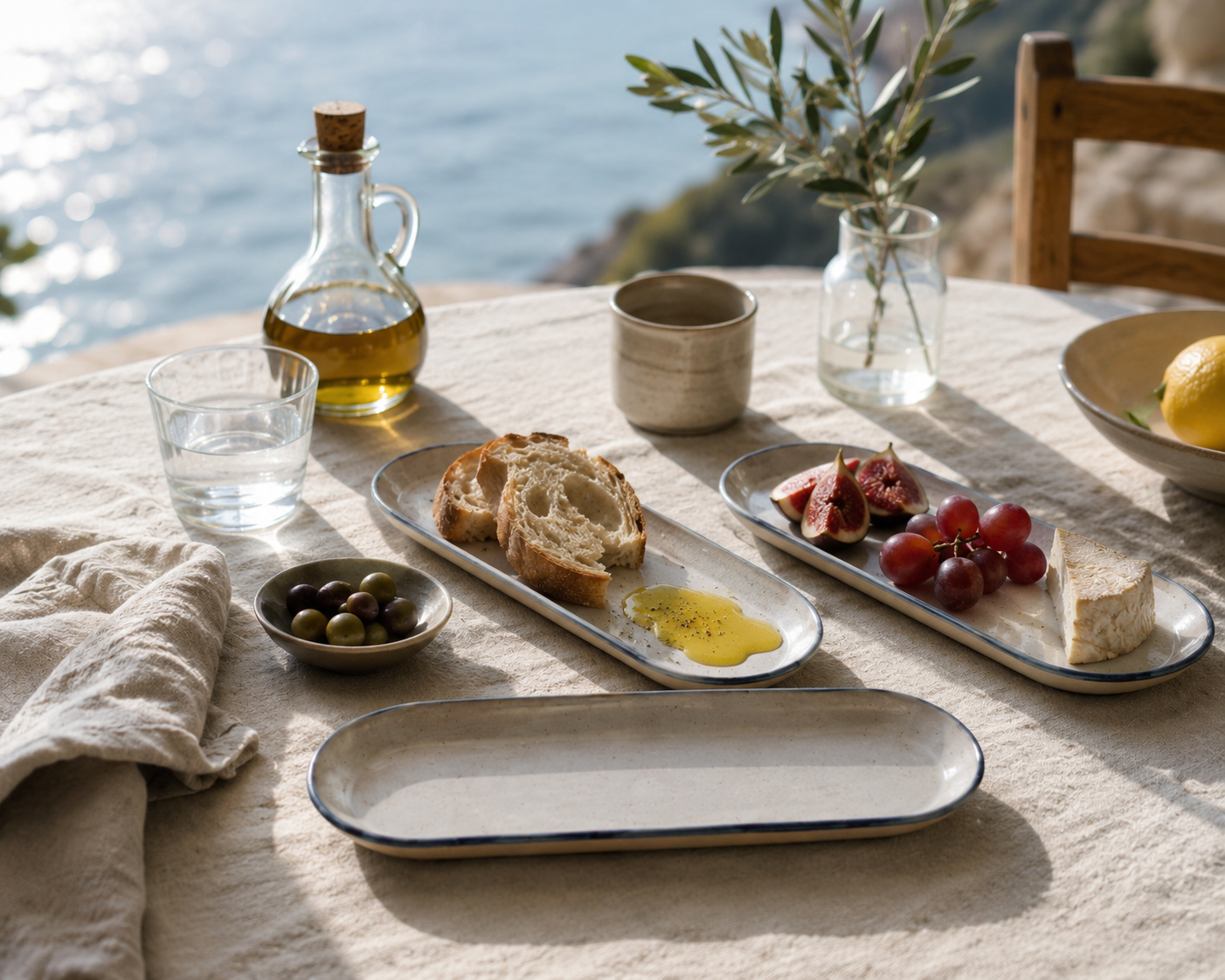 Shoreline – Handmade Oval Plate Set of 3