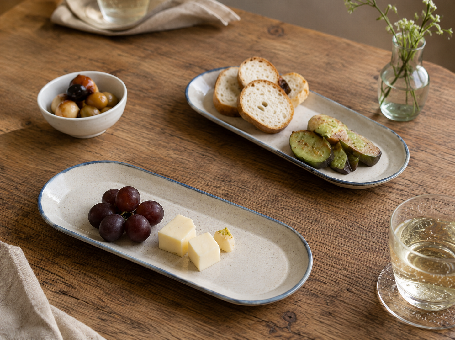 Shoreline – Handmade Oval Plate Set of 3