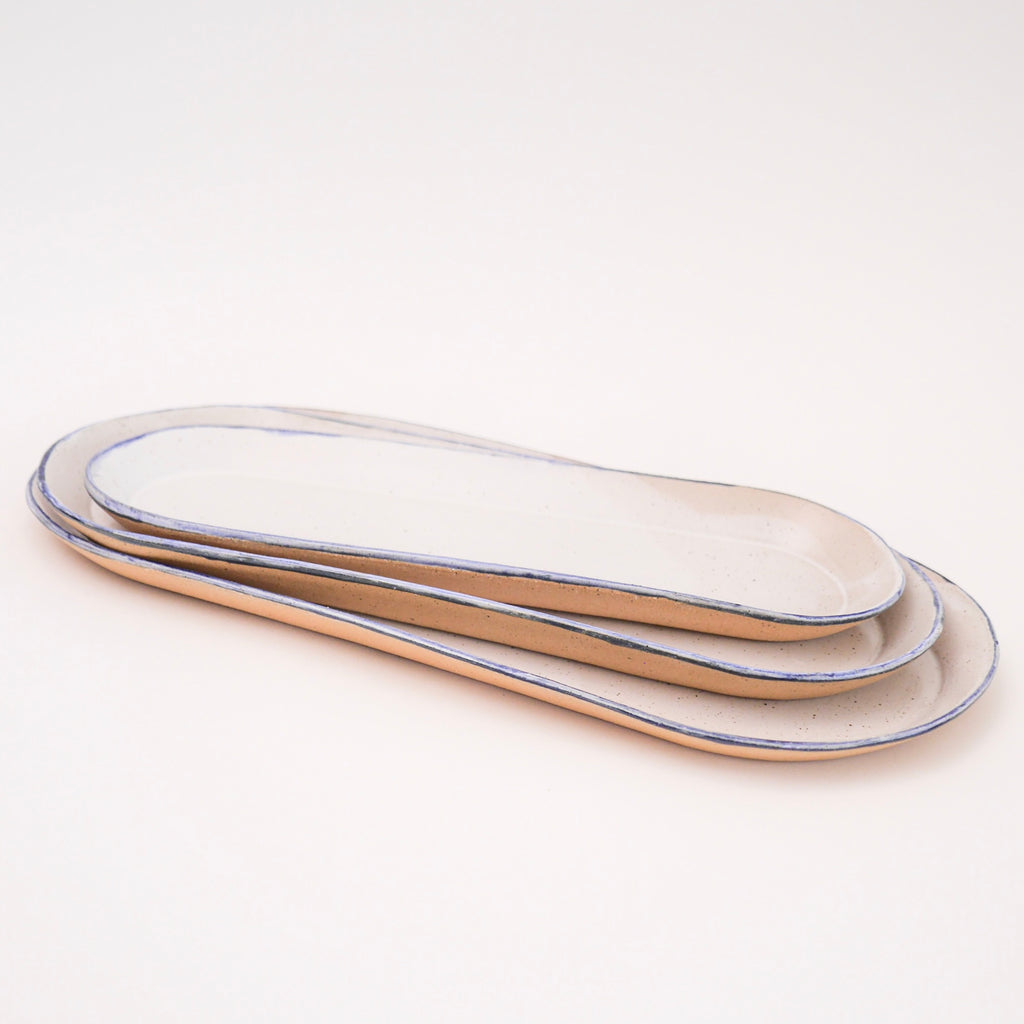 Shoreline – Handmade Oval Plate Set of 3