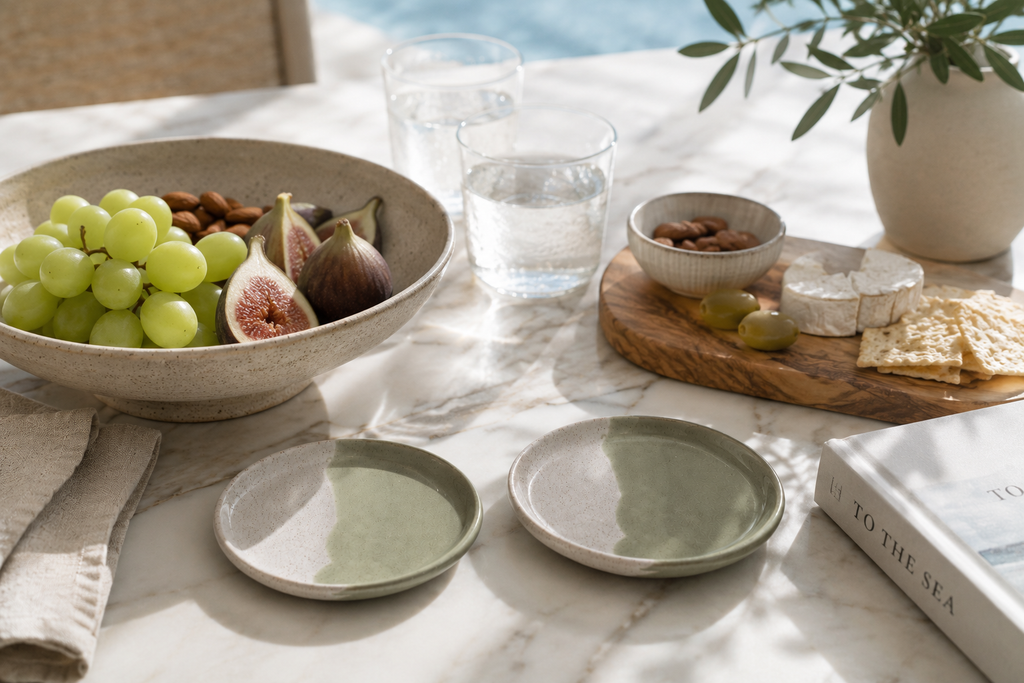 Sage & Sand Small Plates – Set of 2