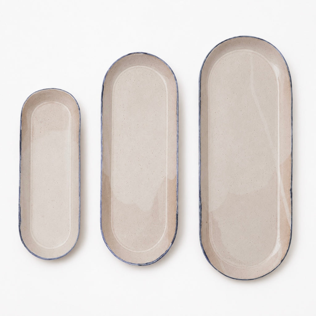 Shoreline – Handmade Oval Plate Set of 3