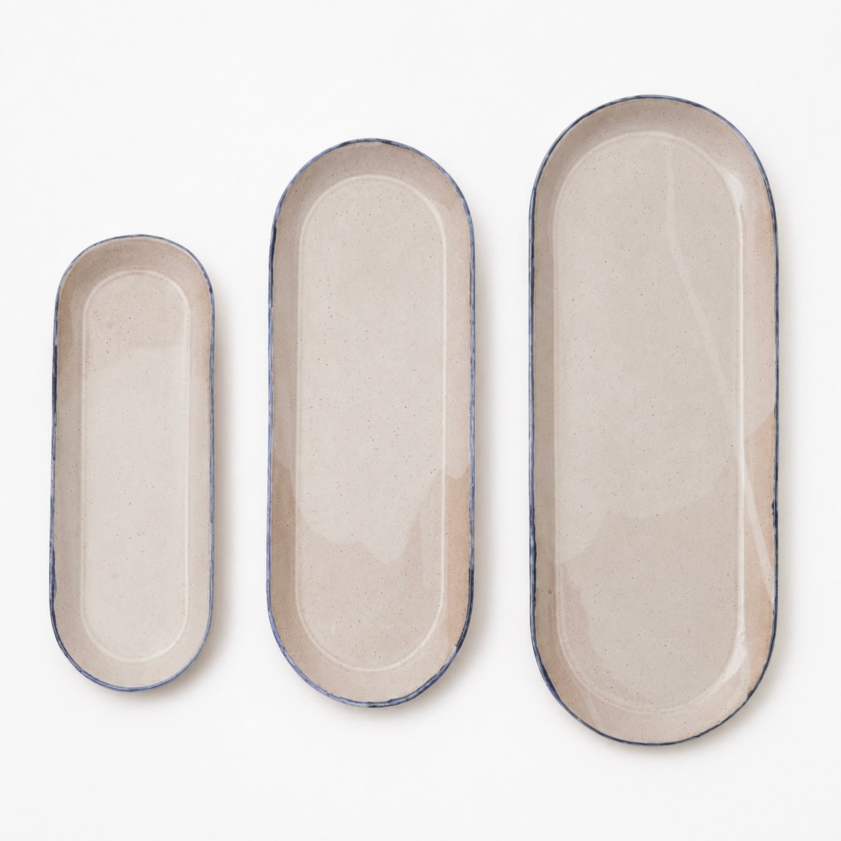 Shoreline – Handmade Oval Plate Set of 3