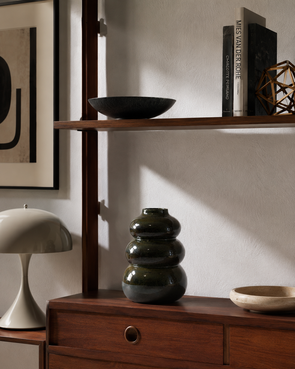Triple Form Vase - Black Forest