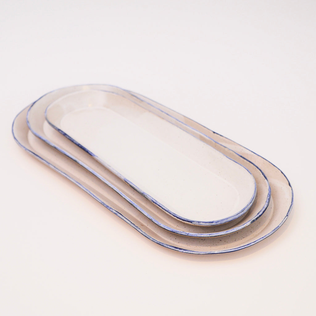 Shoreline – Handmade Oval Plate Set of 3