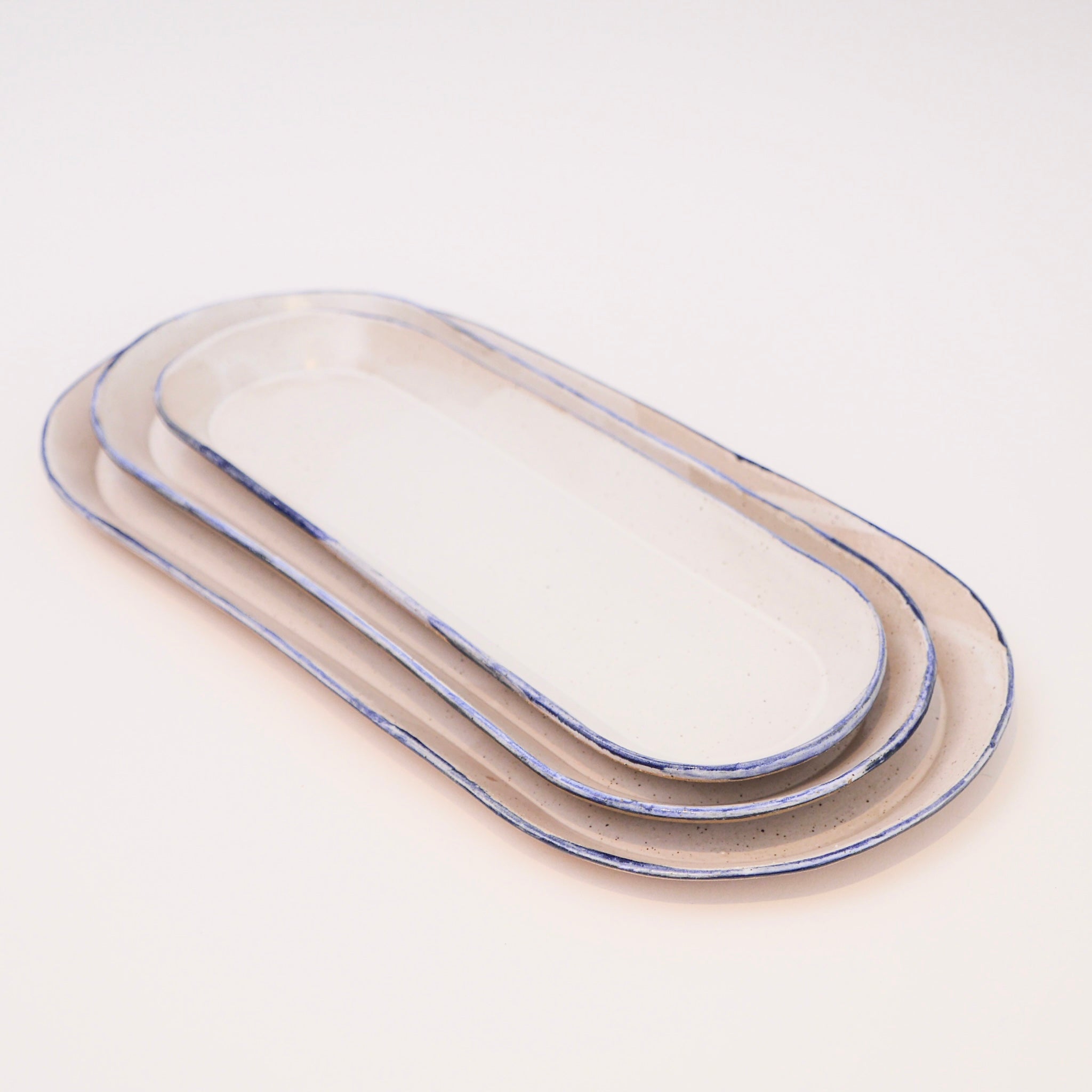 Shoreline – Handmade Oval Plate Set of 3